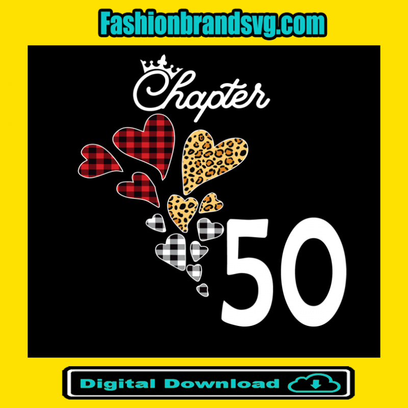 Chapter 50 Leopard Buffalo Plaid 1971 Birthday Svg