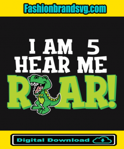 I Am 5 Hear Me Roar Kids Dinosaur