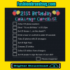 Birthday 21st Checklist Svg