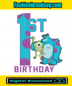 Pixar Monsters Mike & Sully 1st Birthday Svg