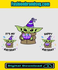 Baby Yoda Birthday Bundle Svg