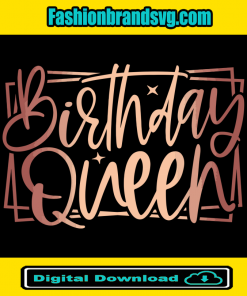 Birthday Queen Gradient Color Svg