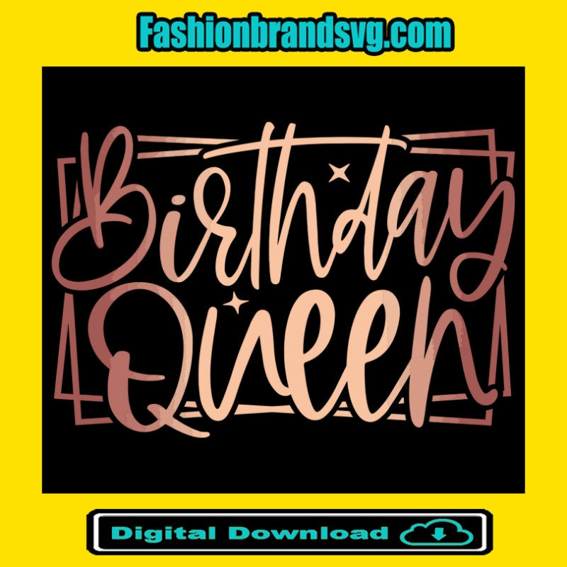 Birthday Queen Gradient Color Svg