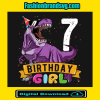 Purple T Rex 7th Birthday Girl