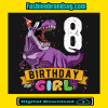 Purple T Rex 8th Birthday Girl Svg