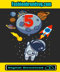 5th Birthday Astronaut Planets Svg