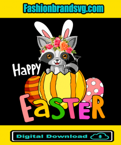 Happy Easter Day Raccoon