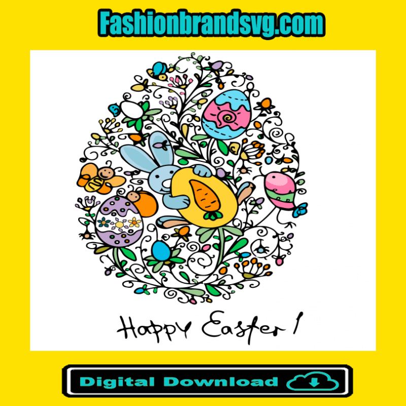 Happy Easter Bunny Eggs
