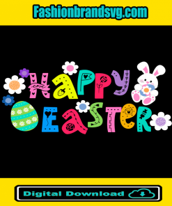 Happy Easter Colorful Svg
