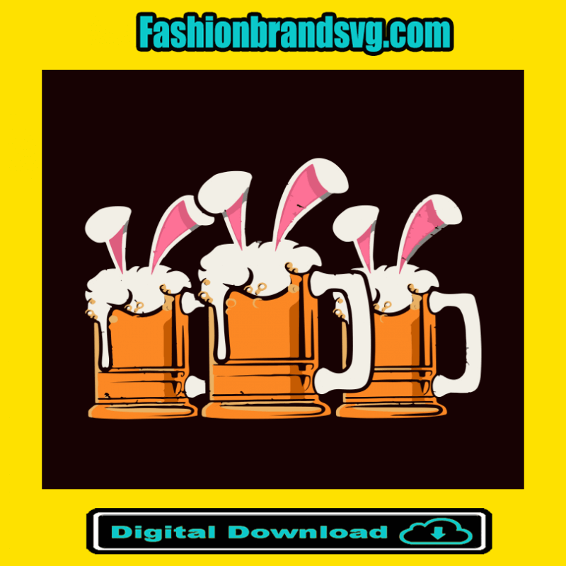 Bunny Beer Easter Day Svg