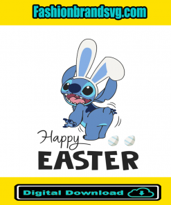 Stitch Happy Easter Svg