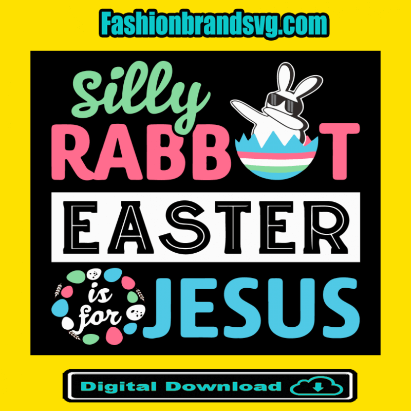 Rabbit Easter For Jesus Svg