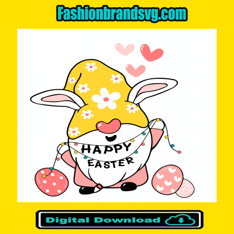Easter Bunny Gnome Svg