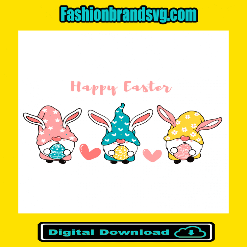 Happy Easter Gnomes Svg