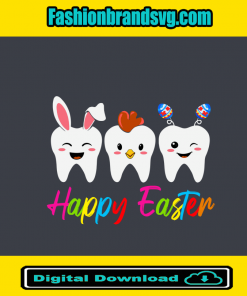 Cute Tooth Happy Easter Svg
