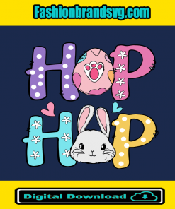 Easter Hop Hop Bunny Svg