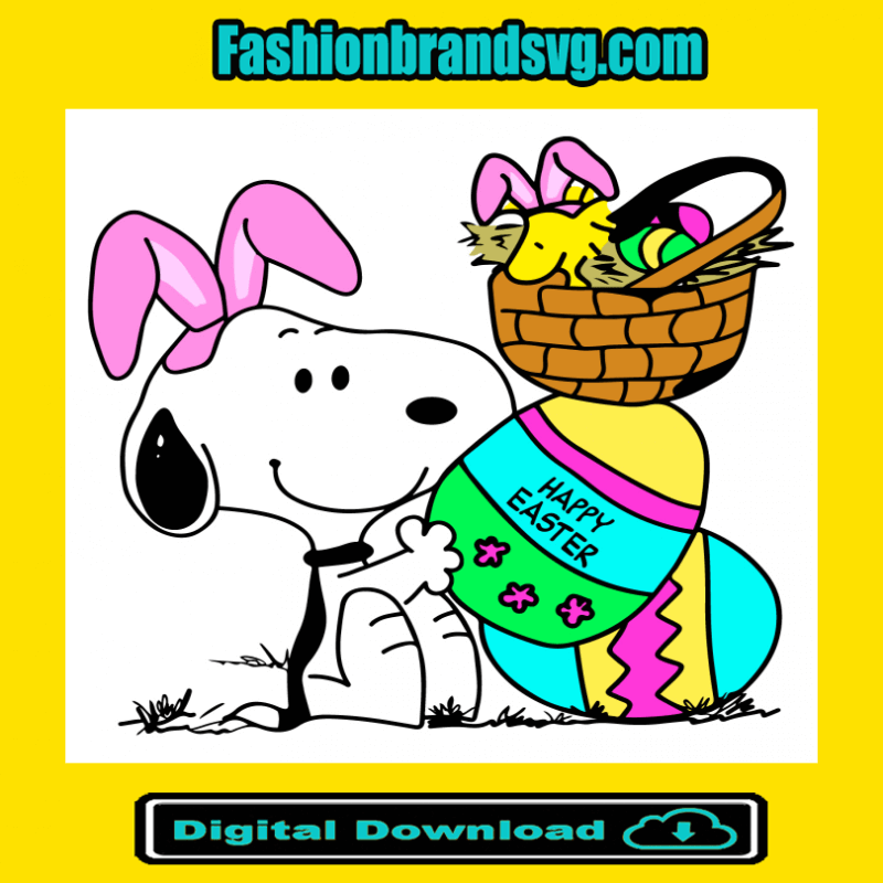 Snoopy Happy Easter Svg