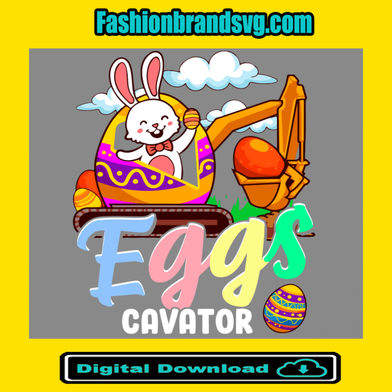 Bunny Eggs Cavator Svg