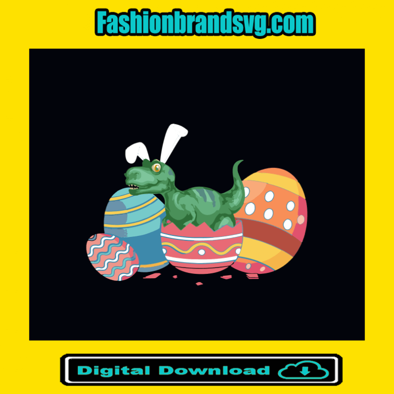 Bunny Trex Easter Egg Svg