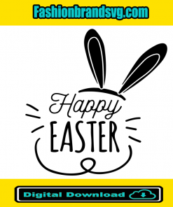 Bunny Happy Easter Svg