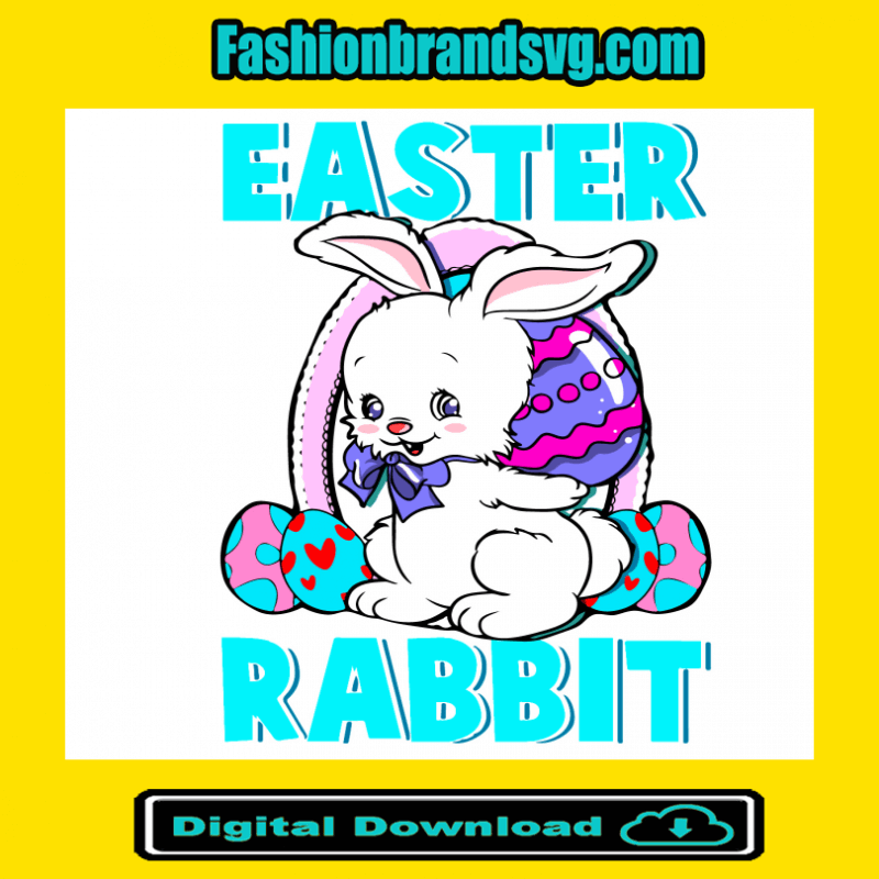 Easter Rabbit Colorful Svg