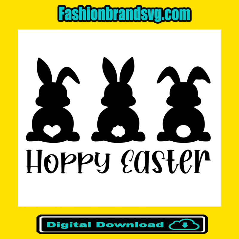 Hoppy Easter Bunny Svg