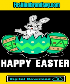 Happy Easter Rabbit Svg