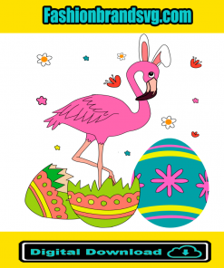 Flamingo Easter Day Svg