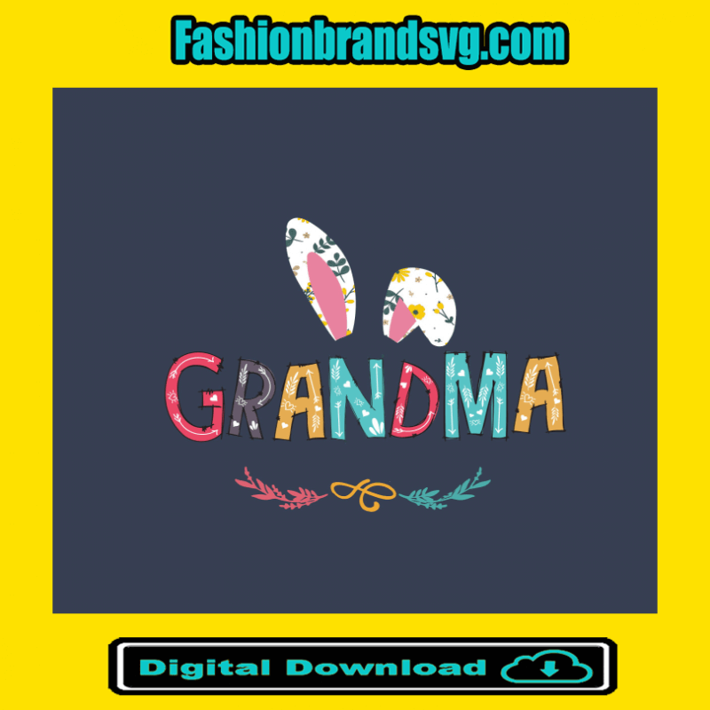 Grandma Bunny Easter Svg