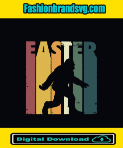 Retro Easter Bigfoot Sasquatch