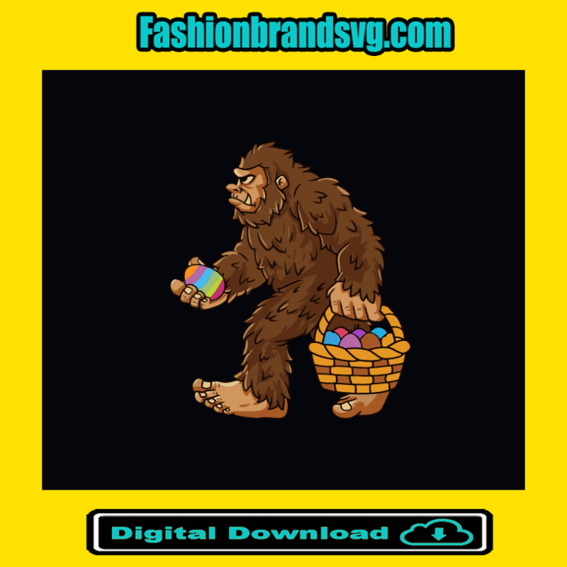 Bigfoot Happy Easter Svg
