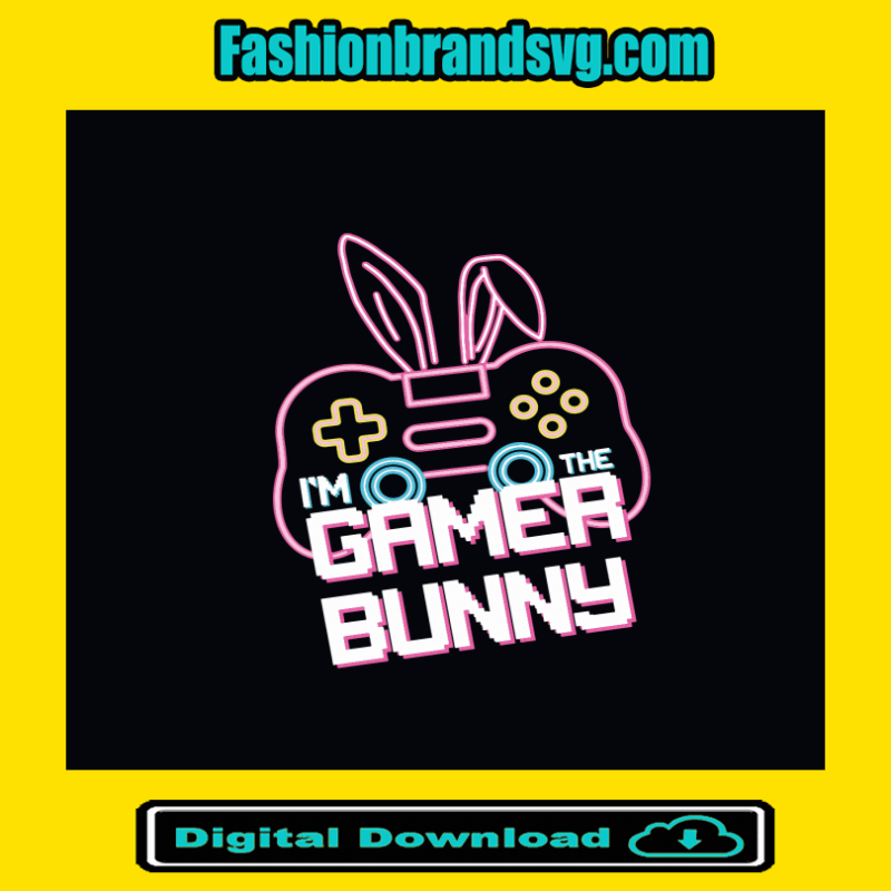 Easter Gamer Bunny Svg