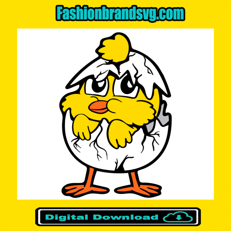 Easter Chick Funny Svg