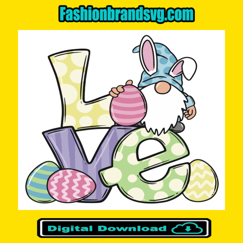Love Easter Gnome Svg