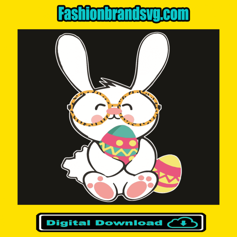 Easter Bunny With Leopard Glasses