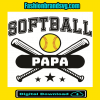 Softball Papa Svg