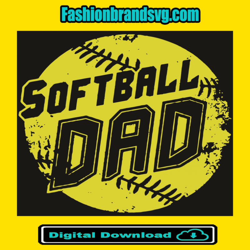 Softball Dad Svg
