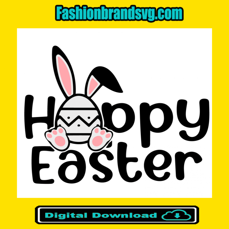 Bunny Hoppy Easter Svg