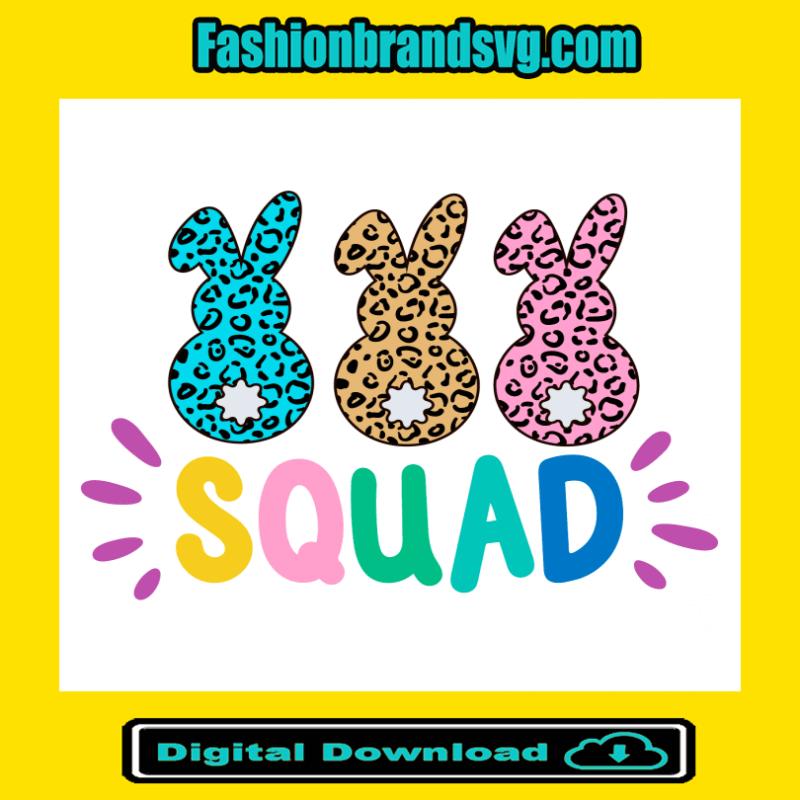 Leopard Bunny Squad Svg