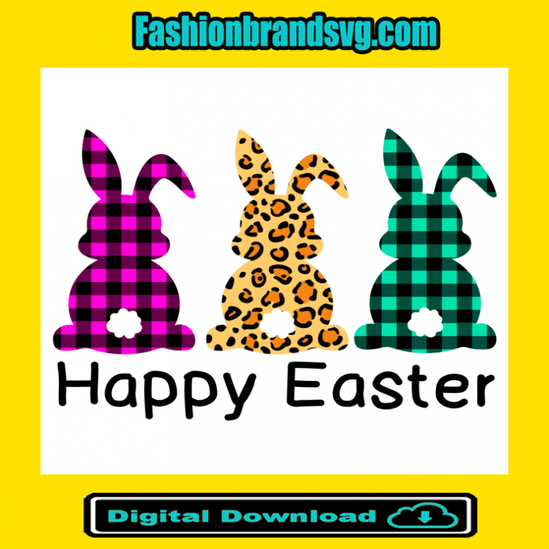 Happy Easter Buffalo Plaid Bunny