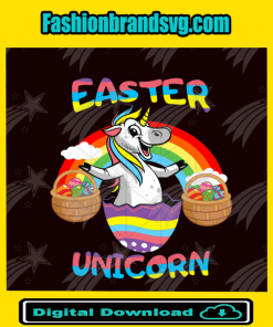 Funny Easter Unicorn Svg