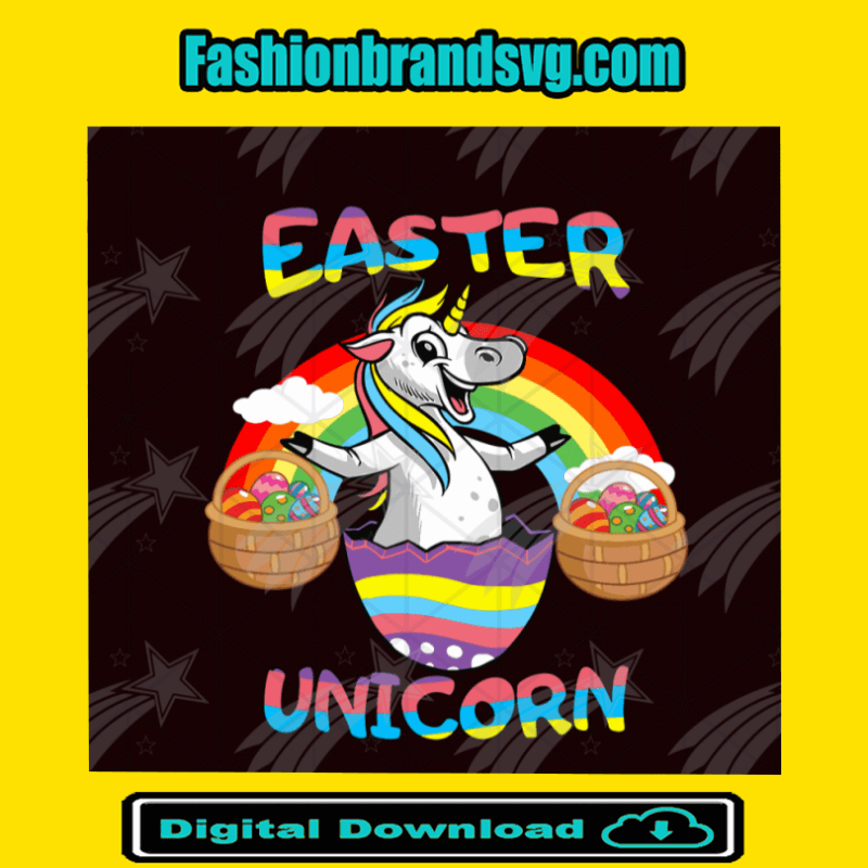 Funny Easter Unicorn Svg