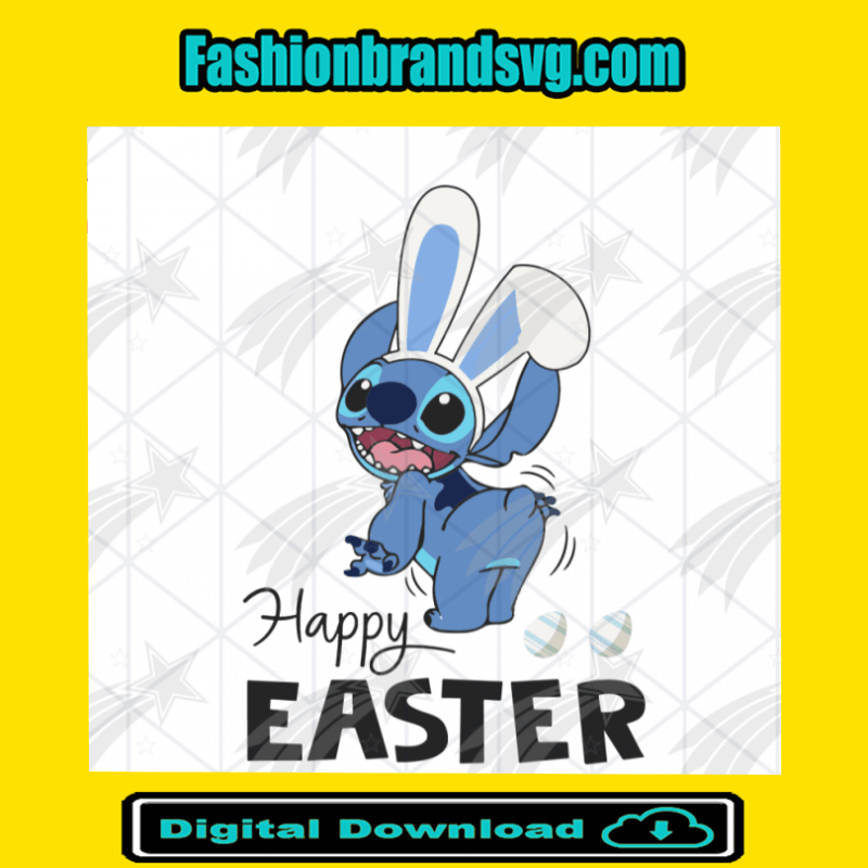 Happy Easter Stitch Svg