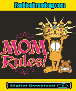 Garfield Mom Rules Svg