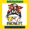 Mom Life Softball Messy Bun