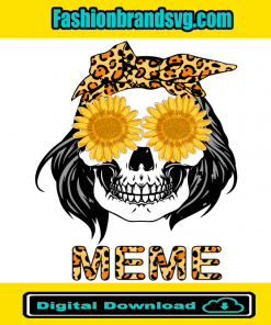Meme Skull Sunflower Glasses