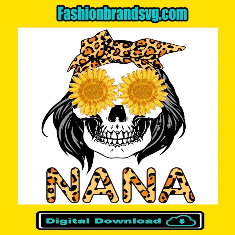 Nana Skull Sunflower Glasses