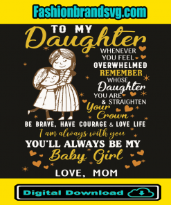To My Daughter Svg