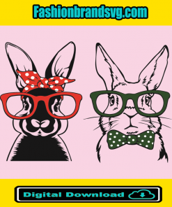 Bunny Couple Wearing Glasses