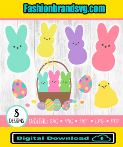 Easter Bunny And Eggs Svg